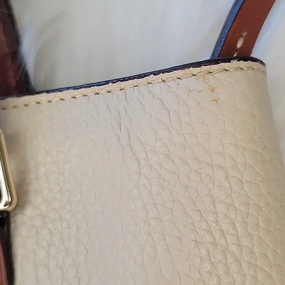 DOONEY & BOURKE Lexington Cream Pebbled Leather Tan Double Handle‎ Zip Tote Bag - Picture 15 of 15